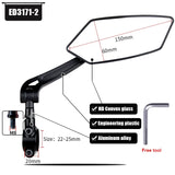 EasyDo Bicycle Handlebar Rear View Mirror Bike Cycling Wide Range Back Sight Reflector Adjustable Left Scooter E Bike Mirror