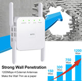 5 Ghz WiFi Repeater Wireless Wifi Extender 1200Mbps Wi-Fi Amplifier 300Mbps Long Range Wi fi Signal Booster 2.4G Wifi Repiter