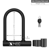 WEST BIKING Bicycle U Lock MTB Road Bike Padlock 2 Keys Anti-theft Safety Motorcycle Scooter Cycling Lock Bicycle Accessories