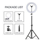 Photo Lights 26cm/10in Circle Ring Light Dimmable Luces LED Selfie USB Plug Lamp For Tiktok Video Studio Light With Tripod Stand