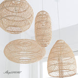 Natural Rattan Lamp Pendant light New Chinese Style Hand-woven Pendant Light for Living Room Hanging Luminaire Dining Room light