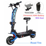 FLJ 7000W E Scooter with Dual engines 72V Electric scooter Road tire led pedal best Top Speed electrico skate board kickscooter