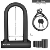 WEST BIKING Bicycle U Lock MTB Road Bike Padlock 2 Keys Anti-theft Safety Motorcycle Scooter Cycling Lock Bicycle Accessories