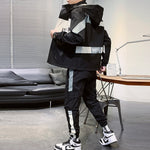 Men&#39;s Tracksuit Man Two Piece Set Sweatsuit Polyester Overalls Leisure Suit Hooded Jackets And Hip Hop Harlan Pants