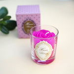 Small Votive Pink Rose Natural Wax Scented Candle - shop.livefree.co.uk