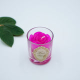 Small Votive Pink Rose Natural Wax Scented Candle - shop.livefree.co.uk