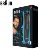 Braun Men's Beard Hair Trimmer MGK3020 6 in 1 Multi Grooming Kit Electric Shaver Hair Ear Nose Head Trimming 4 Combs 13 Length