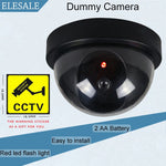 Creative Black Plastic Dome CCTV Dummy Camera Flashing Led Fake Camera Power Via AA Battery Surveillance Security System