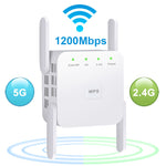 5 Ghz WiFi Repeater Wireless Wifi Extender 1200Mbps Wi-Fi Amplifier 300Mbps Long Range Wi fi Signal Booster 2.4G Wifi Repiter