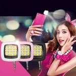 LED Ring Flash Universal Selfie Light Portable Mobile Phone 36 LEDS Selfie Lamp Luminous Ring Clip For iPhone 11 X XR Samsung