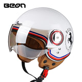Capacete BEON 110B Motorcycle Scooter Helmet beon open face 3/4 motorbike jet vintage retro helmets Casco ECE Certification