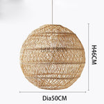 Natural Rattan Lamp Pendant light New Chinese Style Hand-woven Pendant Light for Living Room Hanging Luminaire Dining Room light