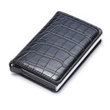Customized Wallet 2022 Credit Card Holder Men Wallet RFID Aluminium Box Bank Card Holder Vintage Leather Wallet with Money Clips