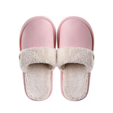 JIANBUDAN Plush warm Home flat slippers Lightweight soft comfortable winter slippers Women&#39;s cotton shoes Indoor plush slippers