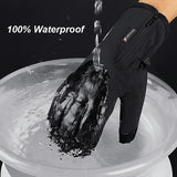 NEWBOLER 100% Waterproof Winter Cycling Gloves Windproof Outdoor Sport Ski Gloves For Bike Bicycle Scooter Motorcycle Warm Glove