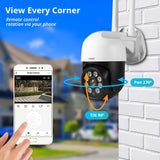 Fuers 1080P 3MP IP Camera Tuya Smart Outdoor Home Security Auto Tracking AI Human Detection Camera WIFI CCTV Surveillance Camera