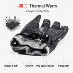 NEWBOLER 100% Waterproof Winter Cycling Gloves Windproof Outdoor Sport Ski Gloves For Bike Bicycle Scooter Motorcycle Warm Glove