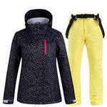 Winter Women Ski Suit Thermal Ski Jacket Pants Set Windproof Waterproof Snowboarding Jacket Female Skiing Suits Snow Coat