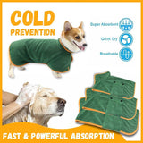 Pet Drying Coat Absorbent Bathrobe Towel Large Medium Small Dog Cat Super Fast Drying Moisture Bath Bags Robe Soft Adjustable