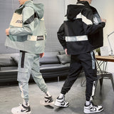 Men&#39;s Tracksuit Man Two Piece Set Sweatsuit Polyester Overalls Leisure Suit Hooded Jackets And Hip Hop Harlan Pants