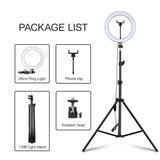 Photo Lights 26cm/10in Circle Ring Light Dimmable Luces LED Selfie USB Plug Lamp For Tiktok Video Studio Light With Tripod Stand