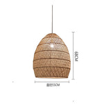 Natural Rattan Lamp Pendant light New Chinese Style Hand-woven Pendant Light for Living Room Hanging Luminaire Dining Room light