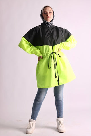 Water proof bomber long jacket.