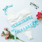NEW Women Bikini Swimwear Push-Up Padded Stripe - shop.livefree.co.uk