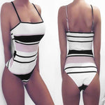 New Arrival Womens Swimsuit Stripe Print Bikinis - shop.livefree.co.uk