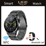 LIGE ECG+PPG Bluetooth Call Smart Watch Men 2022 Sports Bracelet NFC Waterproof Custom Watch Face Men SmartWatch For IOS Android