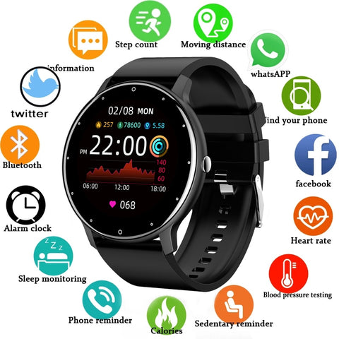 Smart Watch Men Women Full Touch Screen Sport Fitness Watch Man IP67 Waterproof Bluetooth For Android IOS Smartwatch Men