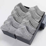 5 Pairs Black White and Gray Men's Socks Spring Summer Autumn and Winter Four Seasons Solid Color Men's Short Tube Ankle Socks