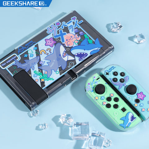 GeekShare Nintendo Switch Shell Cute Shark Party TPU Soft Full Cover Case For Nintendo Switch Joy-con Cover Shell NS Accessories
