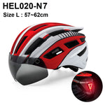 NEWBOLER Cycling Helmet Man Women LED Light Helmet Road Mountain Bike Helmet Lens For Riding Bicycle Sports Skateboard Scooter