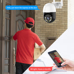 JOOAN 5MP 3MP PTZ IP Camera Outdoor 4X Digital Zoom Night Full Color Two Way Audio Security CCTV Camera Wireless WiFi Camera