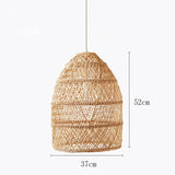 Natural Rattan Lamp Pendant light New Chinese Style Hand-woven Pendant Light for Living Room Hanging Luminaire Dining Room light