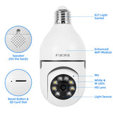 Fuers IP Camera 3MP E27 Bulb Full Color Wifi Indoor Mini Tuya Smart Home Surveillance Camera Security Baby Monitor Video Pet Cam