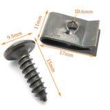 30/20/10 Sets Motorcycle Car Scooter ATV Moped Ebike Plastic Cover Metal Retainer Self-tapping Screw and Clips M4 M5 4.2mm 4.8mm