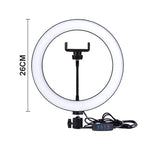 Photo Lights 26cm/10in Circle Ring Light Dimmable Luces LED Selfie USB Plug Lamp For Tiktok Video Studio Light With Tripod Stand