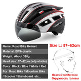 NEWBOLER Cycling Helmet Man Women LED Light Helmet Road Mountain Bike Helmet Lens For Riding Bicycle Sports Skateboard Scooter