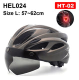 NEWBOLER Cycling Helmet Man Women LED Light Helmet Road Mountain Bike Helmet Lens For Riding Bicycle Sports Skateboard Scooter