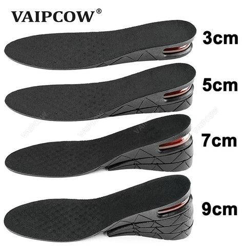 3-9cm Invisible Height Increase Insole Cushion Height Adjustable Shoe Heel insoles Insert Taller Support Absorbant Foot Pad