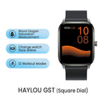 HAYLOU GST Smart Watch Men Women Watch Blood Oxygen Heart Rate Sleep Monitor 12 Sport Models Custom Watch Face Global Version