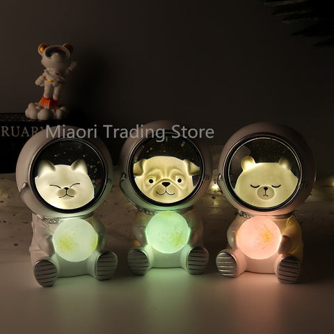 Galaxy Guardian LED Night Light Nursery Moon Lamps Astronaut Table Decorative Lights Baby Kids Toys Birthday Gift Drop Shipping