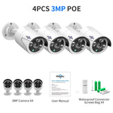 Hiseeu 5MP 3MP Audio IP Security Surveillance Camera POE H.265 Outdoor Waterproof IP66 CCTV Camera P2P Video Home for POE NVR