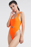 One Piece Belted Swimsuit - shop.livefree.co.uk