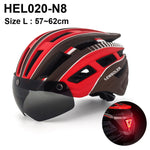 NEWBOLER Cycling Helmet Man Women LED Light Helmet Road Mountain Bike Helmet Lens For Riding Bicycle Sports Skateboard Scooter