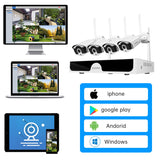 Jooan 10CH NVR 3MP 5MP Wireless CCTV System Audio Record Outdoor P2P Wifi IP Security Camera Set Video Surveillance Kit NVR Set