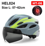 NEWBOLER Cycling Helmet Man Women LED Light Helmet Road Mountain Bike Helmet Lens For Riding Bicycle Sports Skateboard Scooter