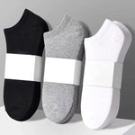 5 Pairs Black White and Gray Men's Socks Spring Summer Autumn and Winter Four Seasons Solid Color Men's Short Tube Ankle Socks